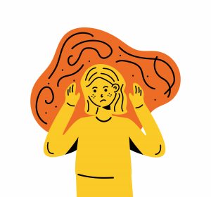 pensamientos intrusivos ansiedad ilustración