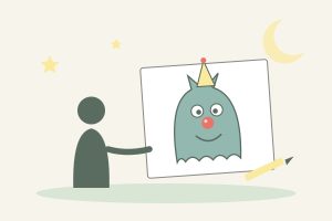 miedos nocturnos en niños dibujar al monstruo ilustración
