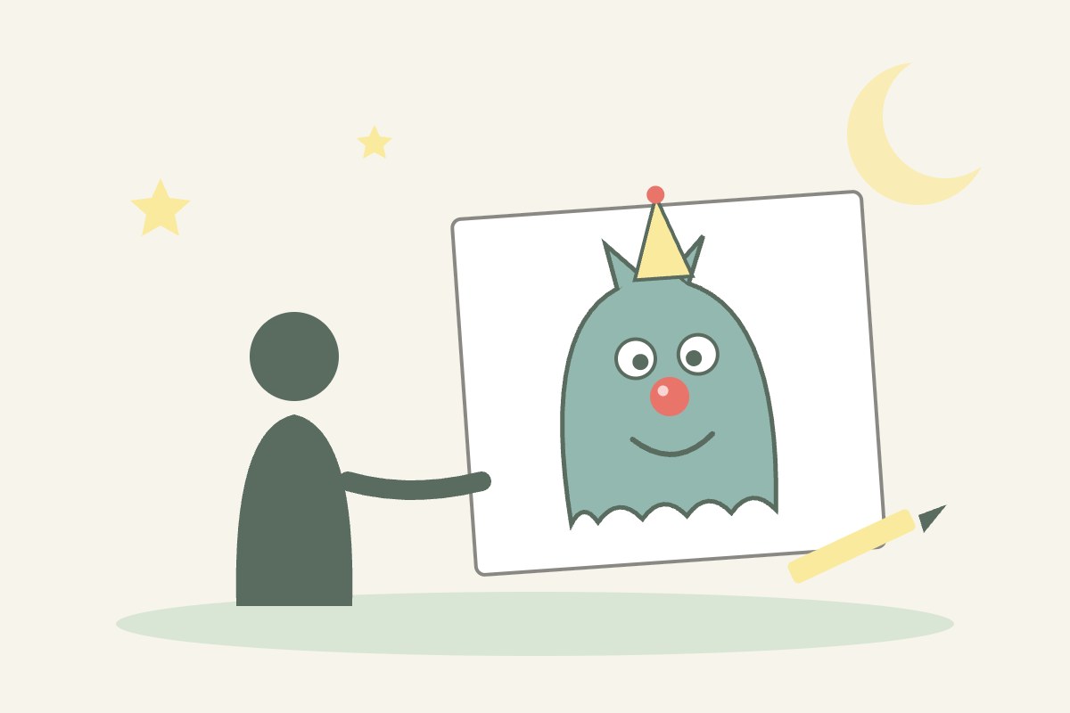 miedos nocturnos en niños dibujar al monstruo ilustración